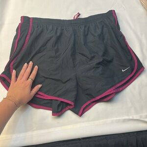 Nike Black and Pink Athletic Shorts Lightweight Moisture-Wicking